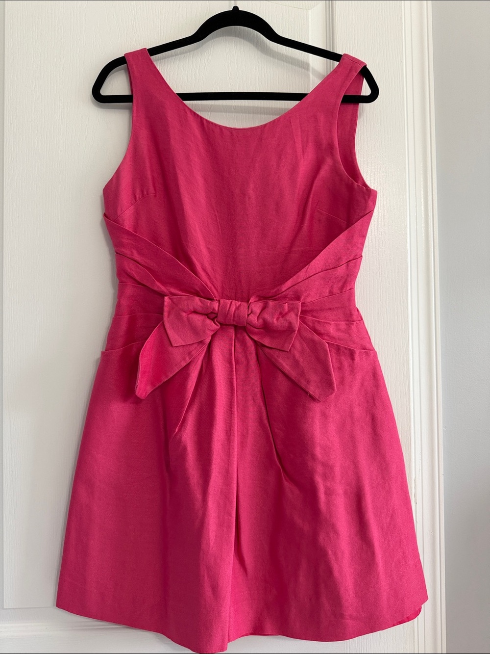 kate spade Hot Pink Bow-Waist Sleeveless Party Dress